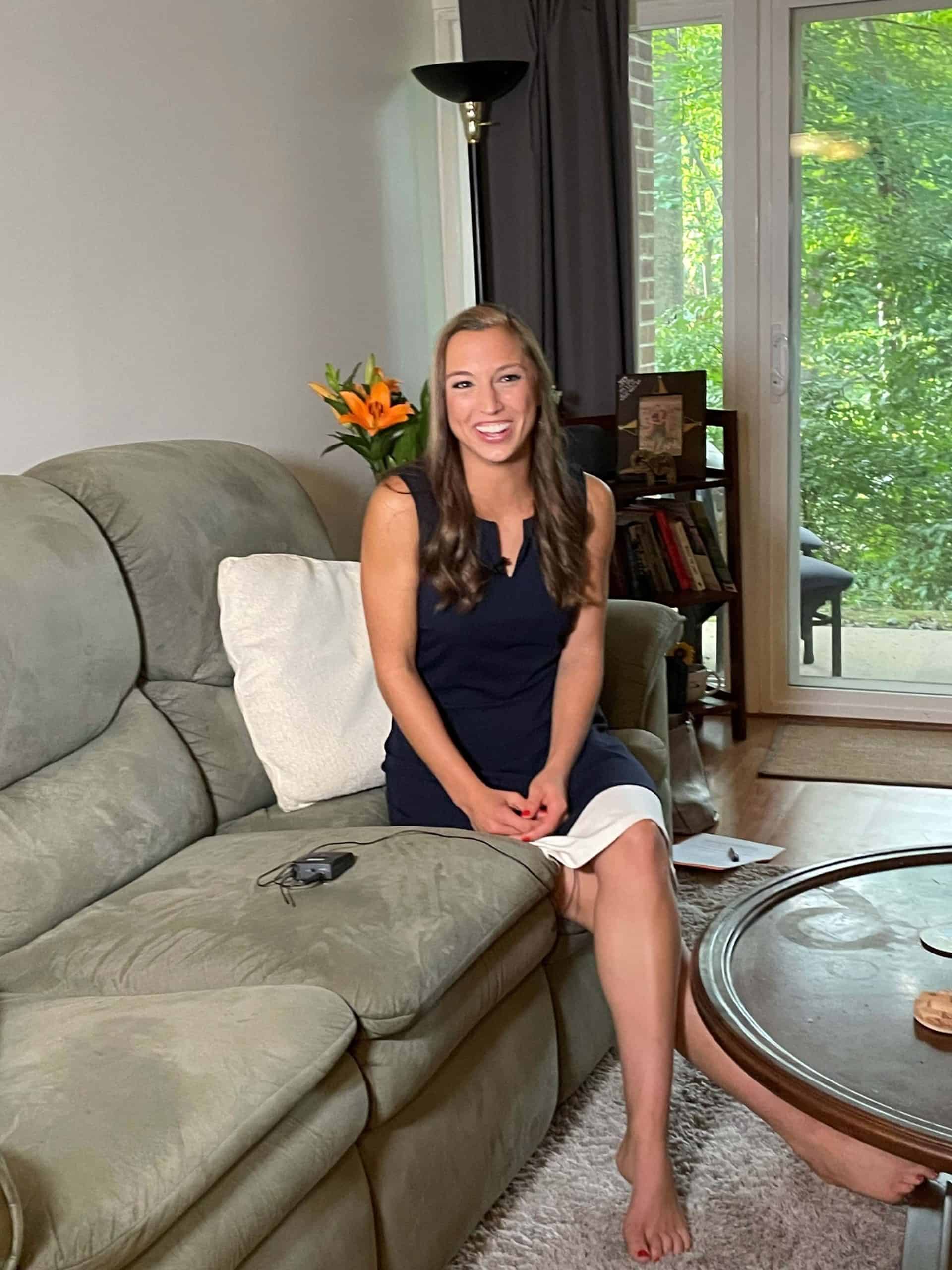 Eileen at home for video recording