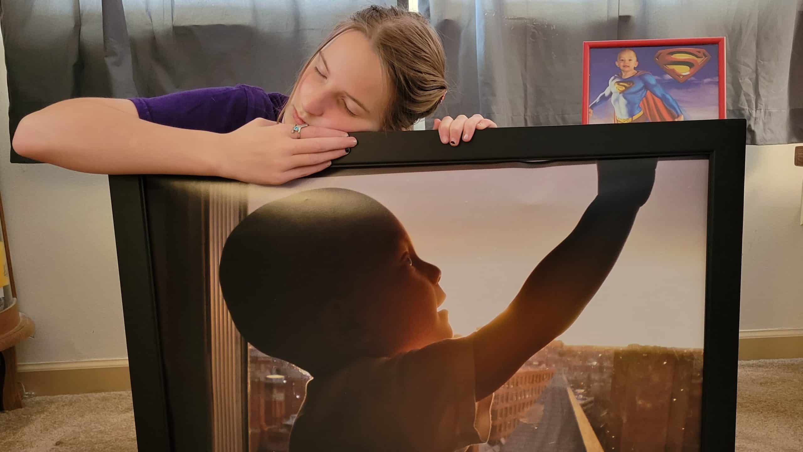 Olivia Bartels and portrait of brother John Eric