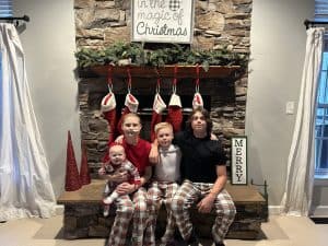 All four Cooper boys during Christmas 2022